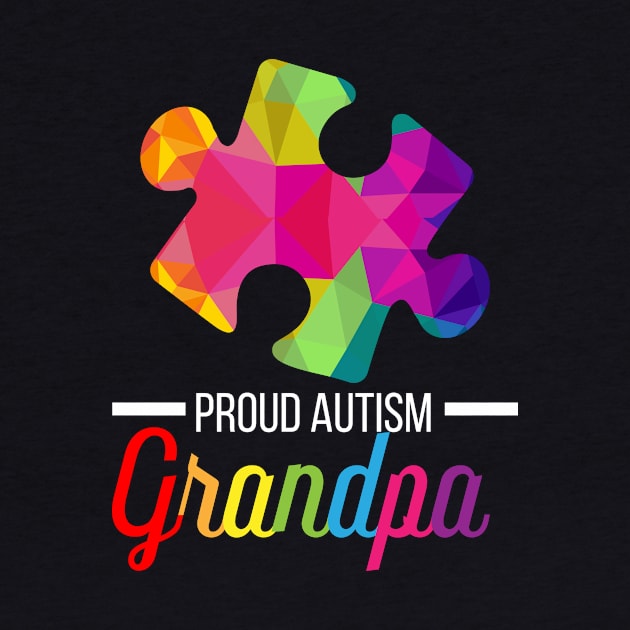 Proud Autism Grandpa - Autistic Support Grandfather Gift product by ScottsRed